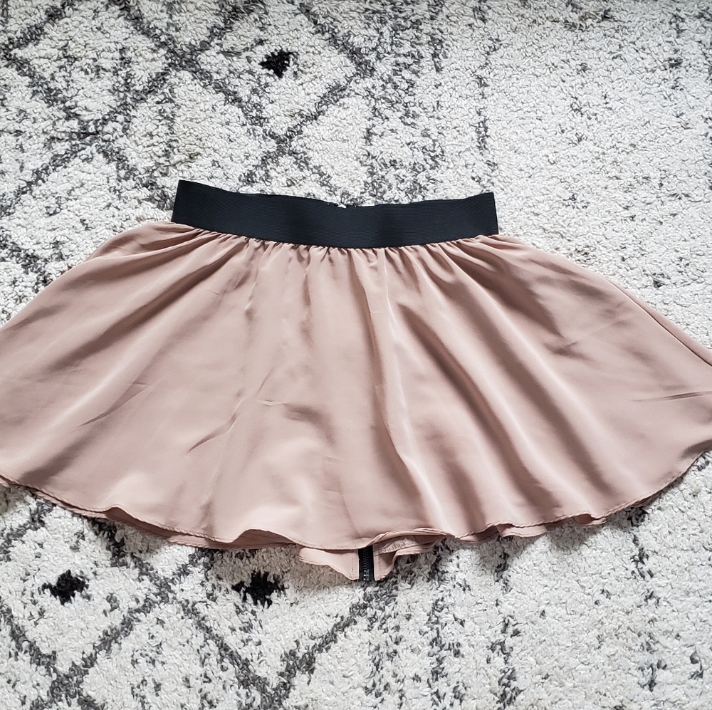 Pink flowy circle skirt